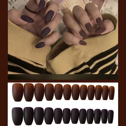 GlamFrost™ Frosted Ballet Fake Nails (24pcs Set)