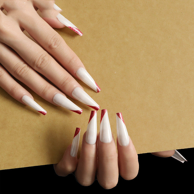 GlamEdge™ Rose Gold French Ballet Nails (24pcs Set)