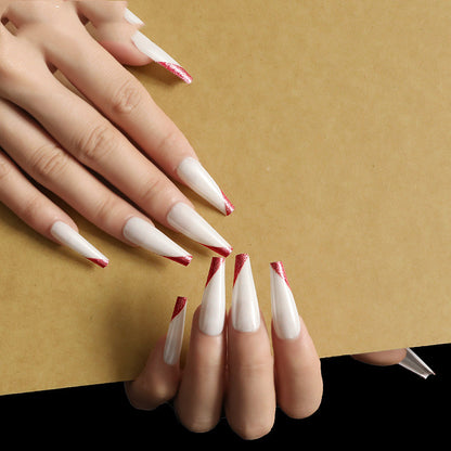 GlamEdge™ Rose Gold French Ballet Nails (24pcs Set)
