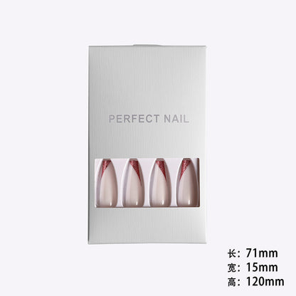 GlamEdge™ Rose Gold French Ballet Nails (24pcs Set)
