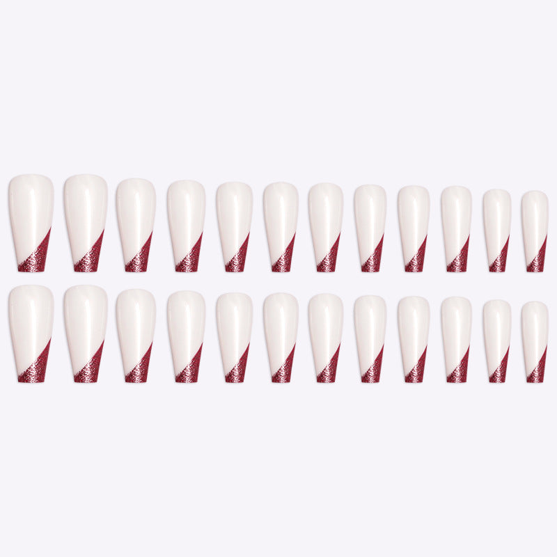GlamEdge™ Rose Gold French Ballet Nails (24pcs Set)