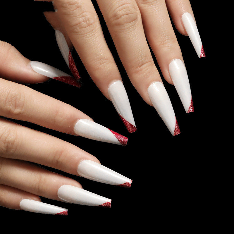 GlamEdge™ Rose Gold French Ballet Nails (24pcs Set)