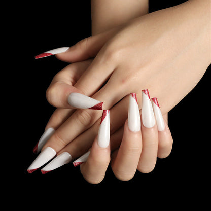GlamEdge™ Rose Gold French Ballet Nails (24pcs Set)