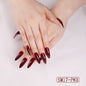 AlmondGlam™ Long Pointed Solid Color False Nails