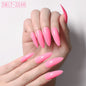 AlmondGlam™ Long Pointed Solid Color False Nails