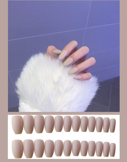 GlamFrost™ Frosted Ballet Fake Nails (24pcs Set)