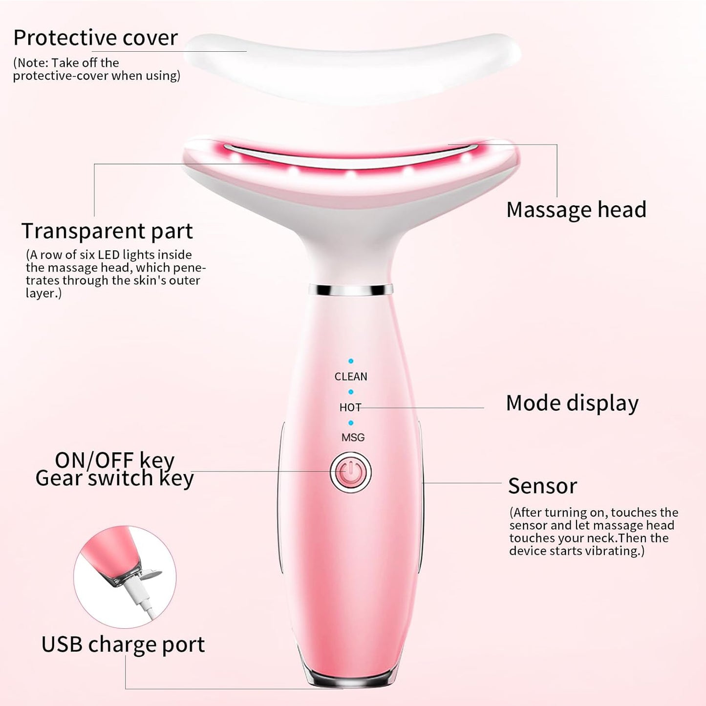 SculptEase™ 3-in-1 Heated Facial & Neck Massager
