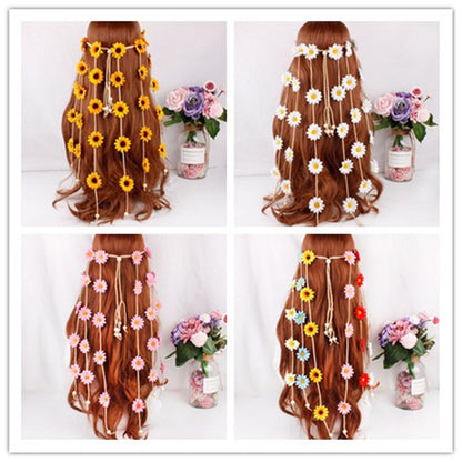 BohoBloom™ Sunflower Garland Hair Band